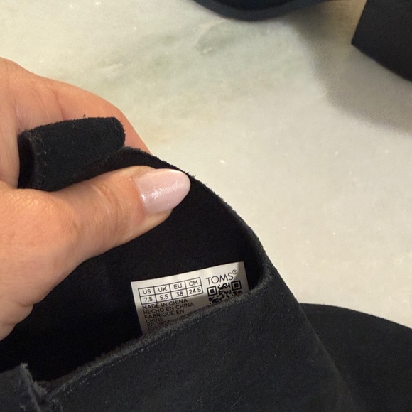 TOMS Black Suede Ankle Booties - Picture 6 of 6